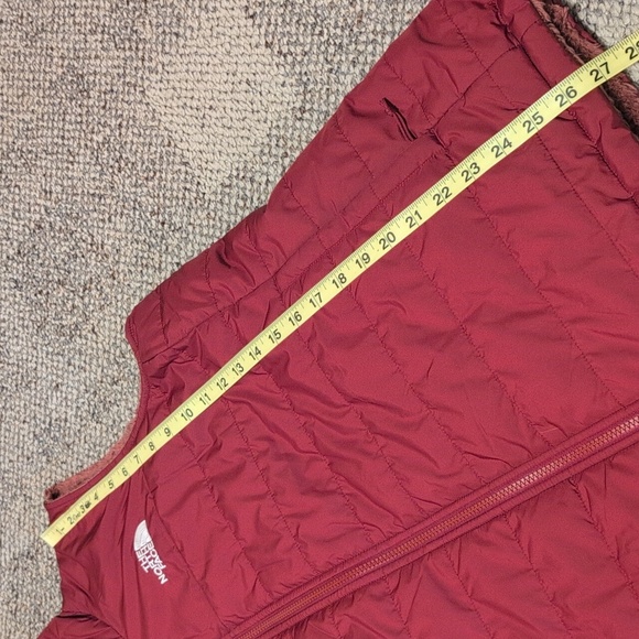 The North Face Women's Mossbud Insulated Reversible Vest Red Fleece XL - Picture 4 of 9
